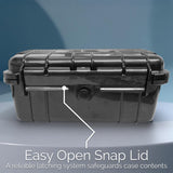 CLOUD/TEN 8" Smell Proof Hard Travel Case with Rubber and Customizable Foam Interior - Fits Accessories up to 6.25" x 3.37" x 2.25"