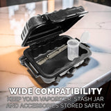 5.75" Smell Proof Hard Case for DynaVap M7 & B2 Vaporizers – Waterproof Vape Carrying Case with Foam & Herb Stash Jar