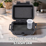 5.75" Smell Proof Hard Case for DynaVap M7 & B2 Vaporizers – Waterproof Vape Carrying Case with Foam & Herb Stash Jar