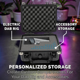 11" Smell Proof Puffco Peak Pro Case – Hard Shell Waterproof Custom Foam Travel Storage for Electric Dab Rig & Accessories