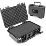CLOUD/TEN 12" Smell Proof Hard Travel Case with Padlock Rings and Customizable Foam - Fits Accessories up to 9" x 5" x 2.75"