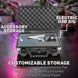 Smell Proof Puffco Peak Pro Case – Hard Shell Waterproof Custom Foam Travel Storage for Electric Dab Rig & Accessories