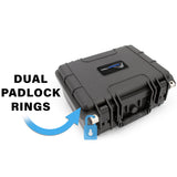 CLOUD/TEN 13" Smell Proof Hard Travel Case with Padlock Rings and Customizable Foam - Fits Accessories up to 11" x 7.5" x 4"