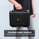 CLOUD/TEN 13" Smell Proof Hard Travel Case with Padlock Rings and Customizable Foam - Fits Accessories up to 11" x 7.5" x 4"
