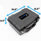 CLOUD/TEN 16" Smell Proof Hard Travel Case with Padlock Rings and Customizable Foam - Fits Accessories up to 13.5” x 9” x 4.5”