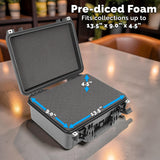 16" Dr. Dabber Switch 2 Case Smell Proof Stash Box | Waterproof Hard Shell E-Rig Travel Case with Custom Foam - Dab Rig Storage Organizer