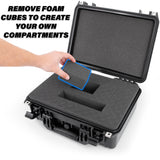 CLOUD/TEN 16" Smell Proof Hard Travel Case with Padlock Rings and Customizable Foam - Fits Accessories up to 13.5” x 9” x 4.5”