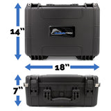 CLOUD/TEN 18" Smell Proof Hard Travel Case with Padlock Rings and Customizable Foam - Fits Accessories up to 15.5" x 9.5" x 5"