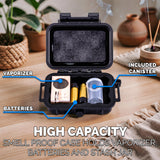 5.75" Smell Proof Magic Flight Launch Box Carrying Case Fits Dry Herb Vaporizer and Accessories with Included Herb Canister