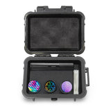 Smell Proof Puffco Pivot Case with Stash Jar – Waterproof Hard Shell Travel Case for Pivot Vaporizer, Glass Adapter, Jars, Cotton Swabs & Accessories