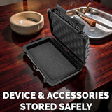 Smell Proof Storz & Bickel Venty Case - Waterproof, Airtight Hard Shell Storage for S&B Venty Vaporizer and Accessories - Herb Canister Included