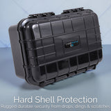 CLOUD/TEN 8" Smell Proof Hard Travel Case with Rubber and Customizable Foam Interior - Fits Accessories up to 6.25" x 3.37" x 2.25"
