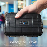 CLOUD/TEN 8" Smell Proof Hard Travel Case with Rubber and Customizable Foam Interior - Fits Accessories up to 6.25" x 3.37" x 2.25"