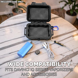 5.75" Odor Proof DaVinci IQ Vaporizer Carrying Case - Dry Vape Storage with Waterproof Protection and Herb Stash Jar