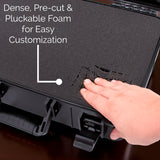 16" Hard Shell Storage Case with Customizable Foam for Water Pipes, Bubblers, Vaporizers, Dab Rigs, Stash Jars & Smoking Accessories