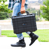 CLOUD/TEN 16" Smell Proof Hard Travel Case with Padlock Rings and Customizable Foam - Fits Accessories up to 13.5” x 9” x 4.5”