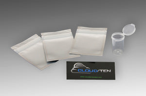 CLOUD/TEN Smell-Resistant Baggies, Includes 3 Resealable Odor-Resistant Bags and Plastic Herb Container