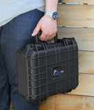 CLOUD/TEN 13" Smell Proof Hard Travel Case with Padlock Rings and Customizable Foam - Fits Accessories up to 11" x 7.5" x 4"