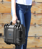 CLOUD/TEN 14" Smell Proof Hard Travel Case with Padlock Rings and Customizable Foam - Fits Accessories up to 10.5" x 7.5" x 4.25"