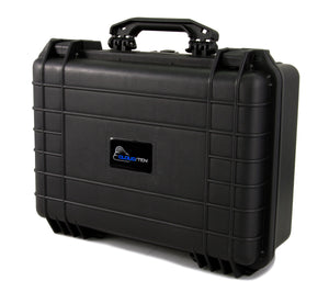 CLOUD/TEN 18" Smell Proof Hard Travel Case with Padlock Rings and Customizable Foam - Fits Accessories up to 15.5" x 9.5" x 5"