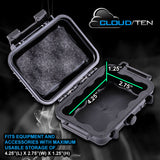 CLOUD/TEN 5.75" Smell Proof Hard Travel Case with Rubber and Foam Interior - Fits Accessories up to 3.5" x 1.87" x 1.25"