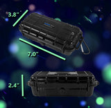 CLOUD/TEN 7.75" Smell Proof Hard Travel Case with Rubber and Foam Interior - Fits Accessories up to 5.5" x 2" x 1.5"