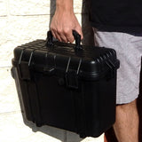 CLOUD/TEN 15" Smell Proof Hard Travel Case with Padlock Rings and Customizable Foam - Fits Accessories up to 14" x 11.25" x 6"